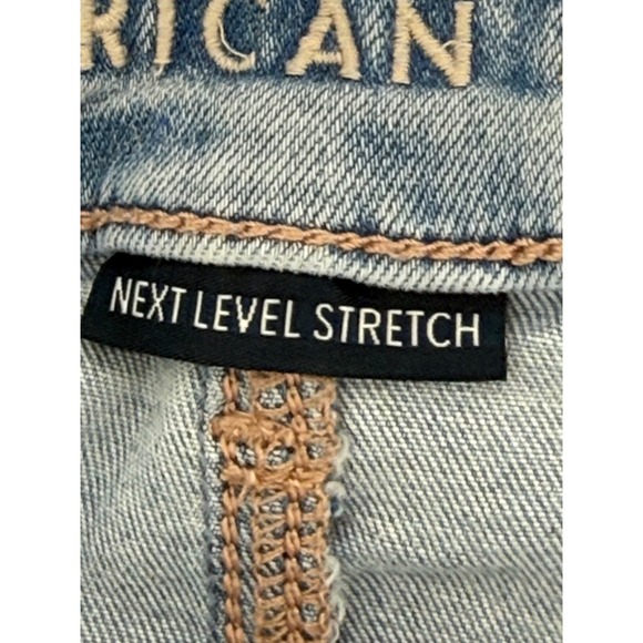 American Eagle Next Level Stretch High Rise Flare Jeans Light Wash Distressed 6 - Picture 10 of 14